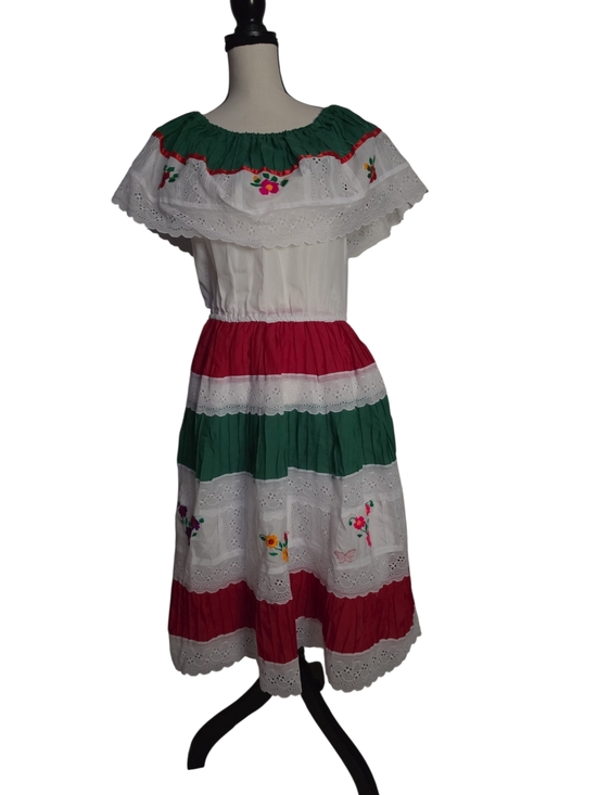 The Unbranded Brand Dresses & Skirts - Mexican Striped Off-Shoulder Midi Dress